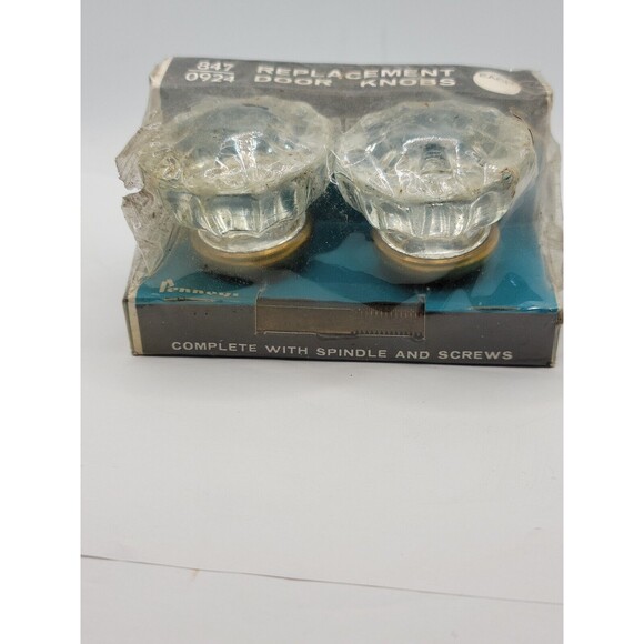 BNIP MintCraft Mortise Lock Door Knob 847- 0925Glass Crystal Knob Glass 12 Point - Picture 2 of 6